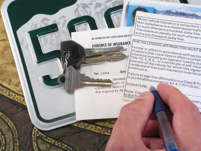 auto insurance evidence